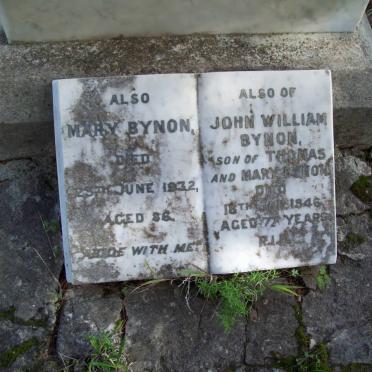 BYNON Thomas Brunyee -1891 :: BYNON Thomas -1904 :: BYNON Queenie -1909 :: BYNON Mary -1932 :: BYNON John William -1946
