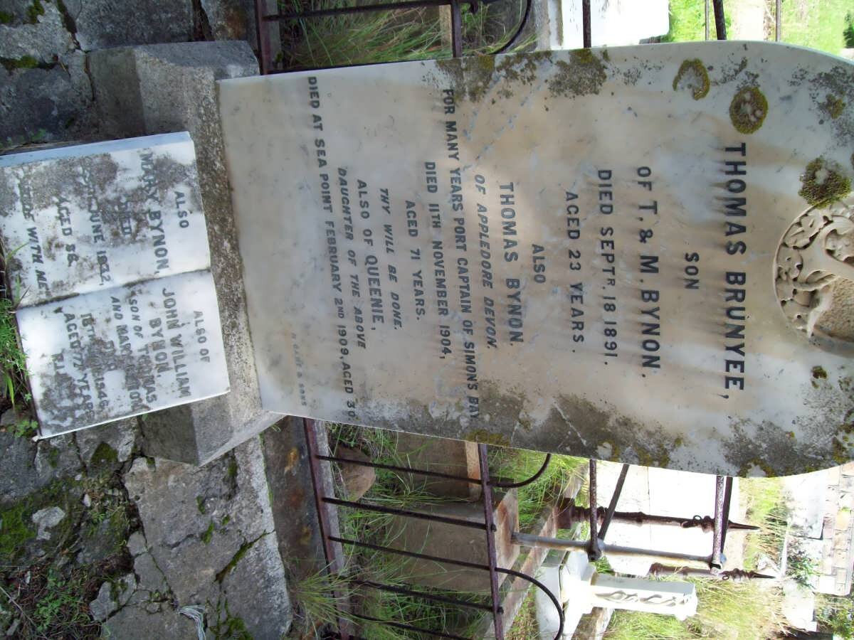 BYNON Thomas Brunyee -1891 :: BYNON Thomas -1904 :: BYNON Queenie -1909