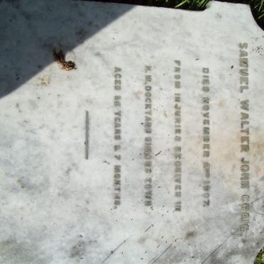 CRAIG Samuel Walter John -1907