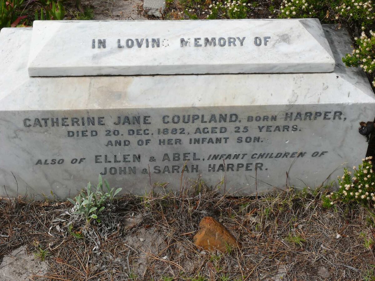 COUPLAND Catherine Jane nee HARPER -1882 ::  COUPLAND ? :: HARPER Ellen :: HARPER Abel