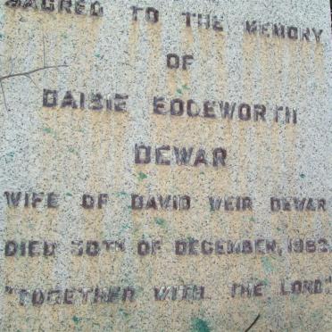 DEWAR Daisie Edgeworth -1962
