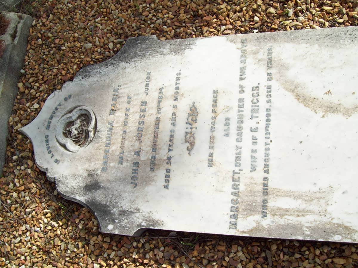 JORSSEN Barendina Maria -1894 :: TRIGGS Margaret nee JORSSEN -1908