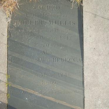 MULLIS Robert -1817 &amp; Rebecca -1846