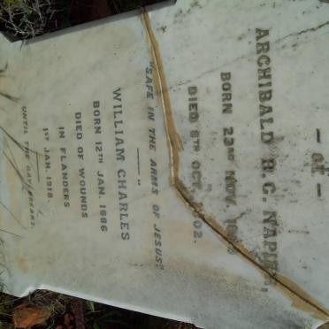 NAPIER Archibald B.C. 1889-1902 :: NAPIER William Charles 1886-1918