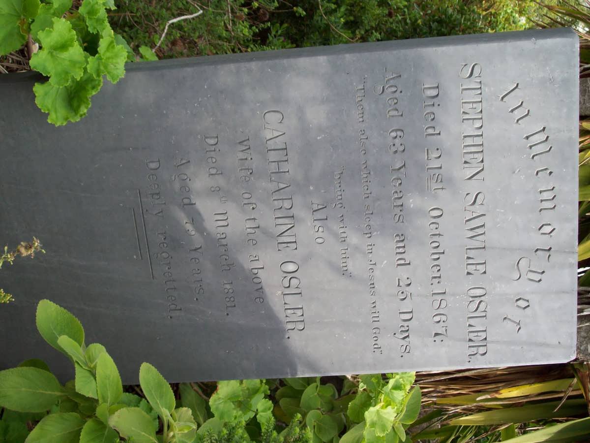 OSLER Stephen Sawle -1867 &amp; Catharine -1881