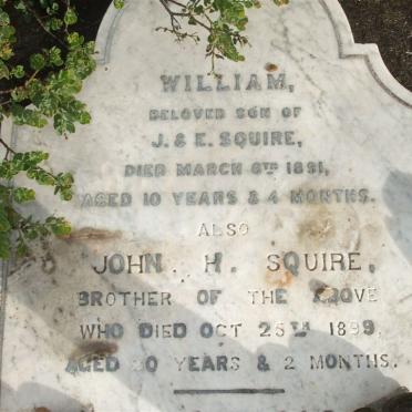 SQUIRE William -1891 :: SQUIRE John H. -1899