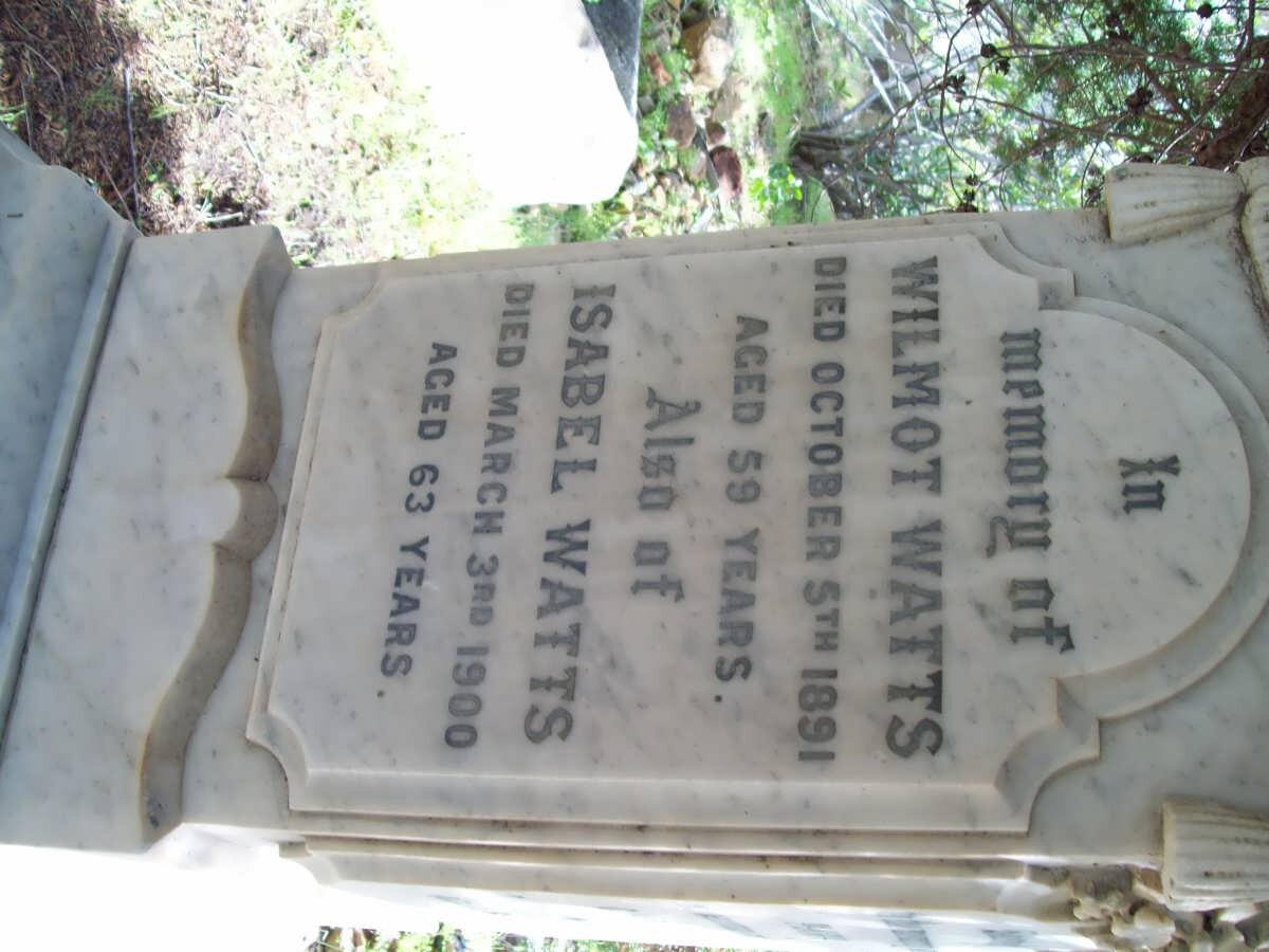 WATTS Wilmot -1891 &amp; Isabel -1900