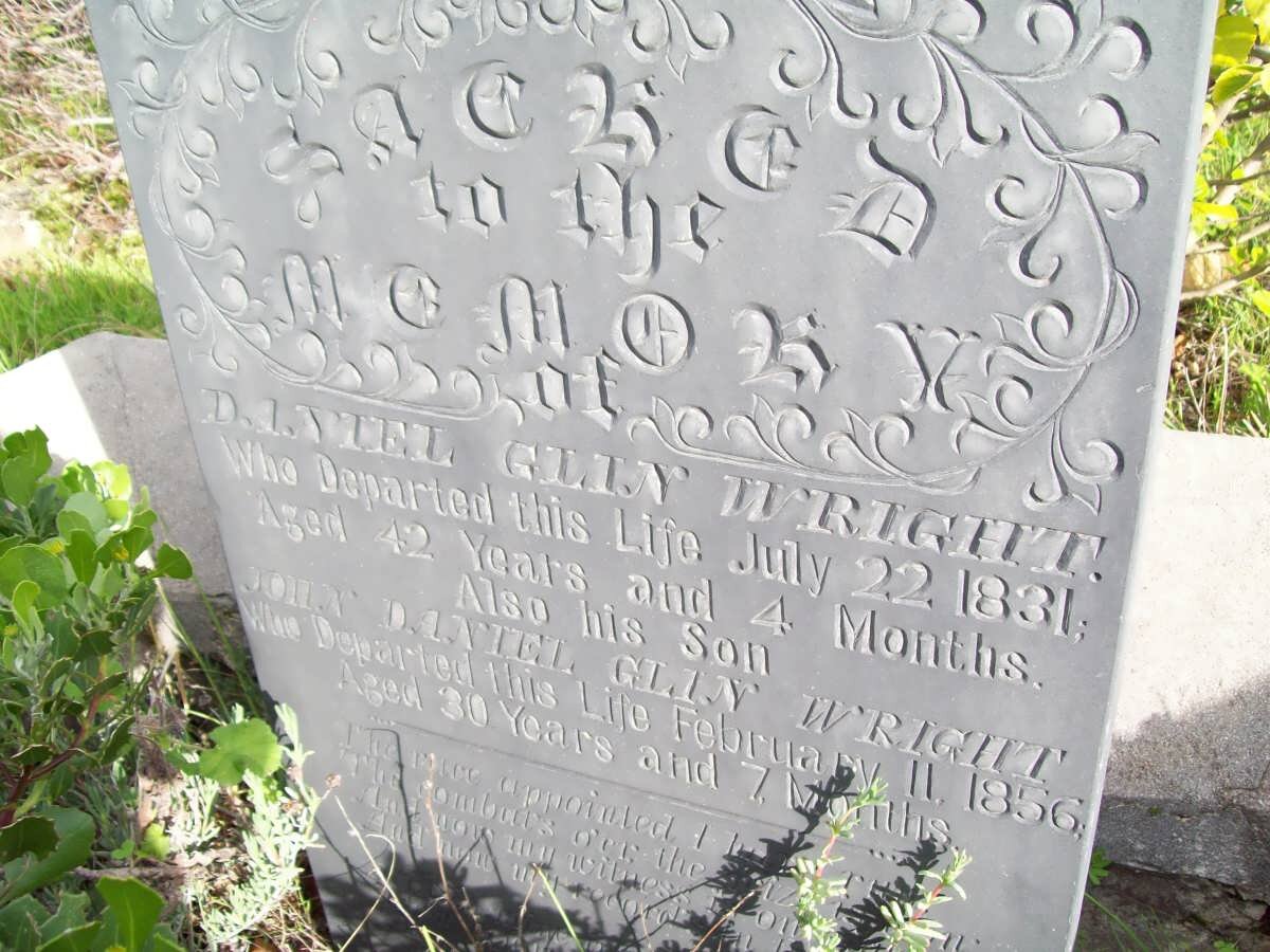 WRIGHT Daniel Glin -1831 :: WRIGHT John Daniel Glin -1856