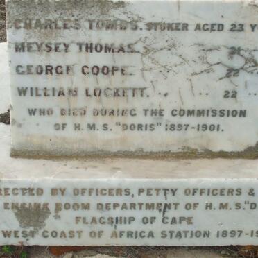 13. Memorial for sailors who died during the commission of H.M.S. DORIS 1897-1901