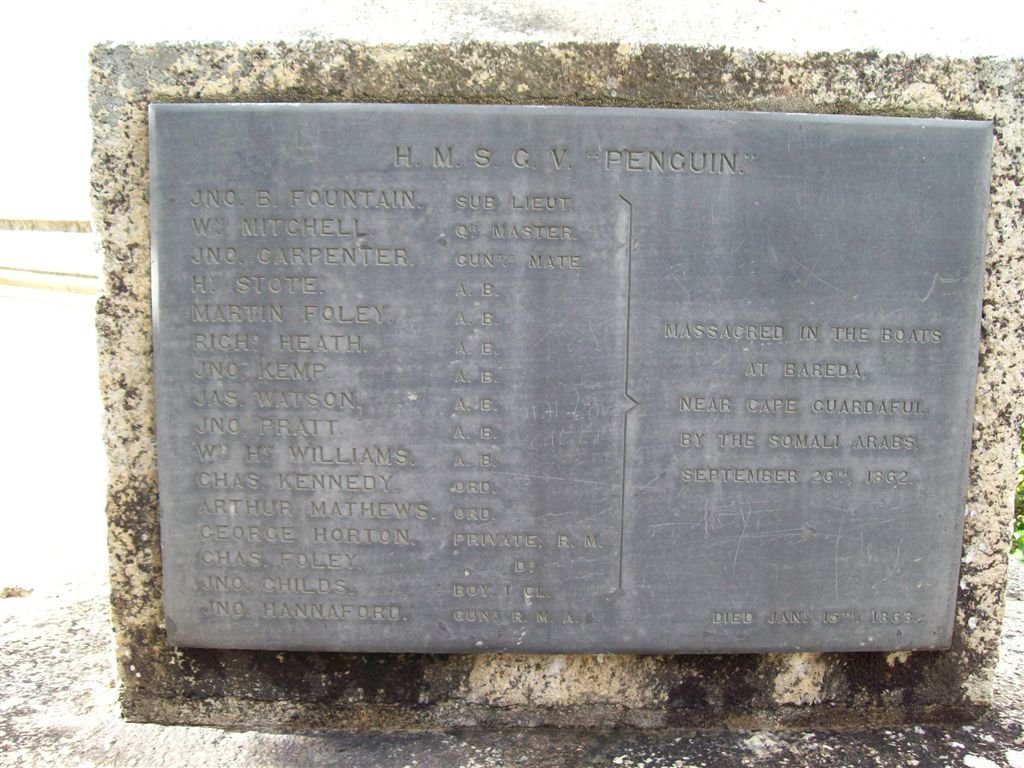 Monument for men who died on H.M.S. PENGUIN