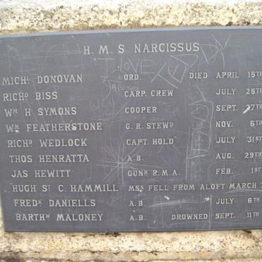 3. Monument for the  dead of H.M.S. NARCISSUS