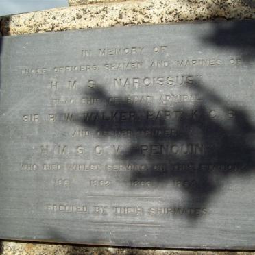 10. Monument to men who died on H.M.S. NARCISUS 1861 to 1864