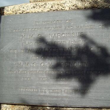 10. Monument to men who died on H.M.S. NARCISUS 1861 to 1864