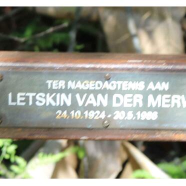 MERWE Letskin, van der 1924-19?6
