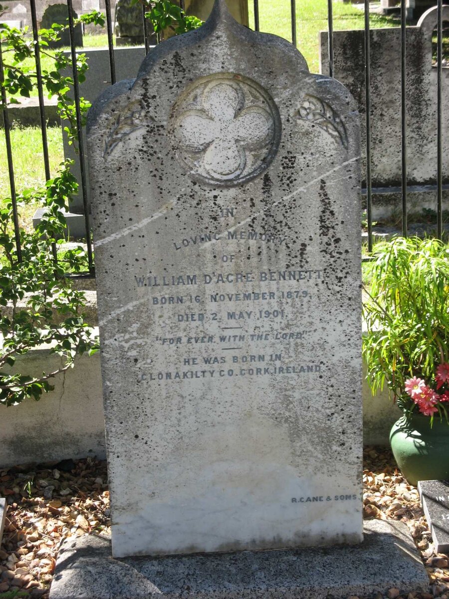 BENNETT William D'Acre 1879-1901