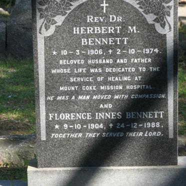BENNETT Herbert M. 1906-1974 &amp;Florence Innes 1904-1988