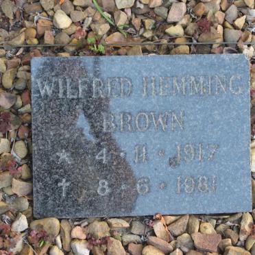 BROWN Wilfred Hemming 1917-1981