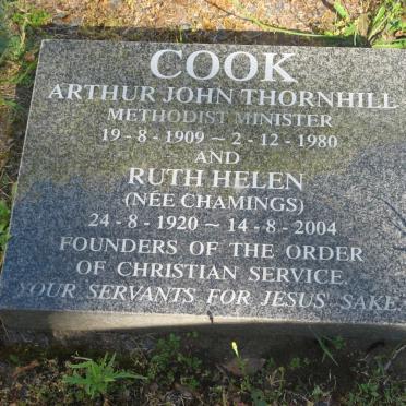 COOK Arthur John Thornhill 1909-1980 &amp; Ruth Helen CHAMINGS 1920-2004
