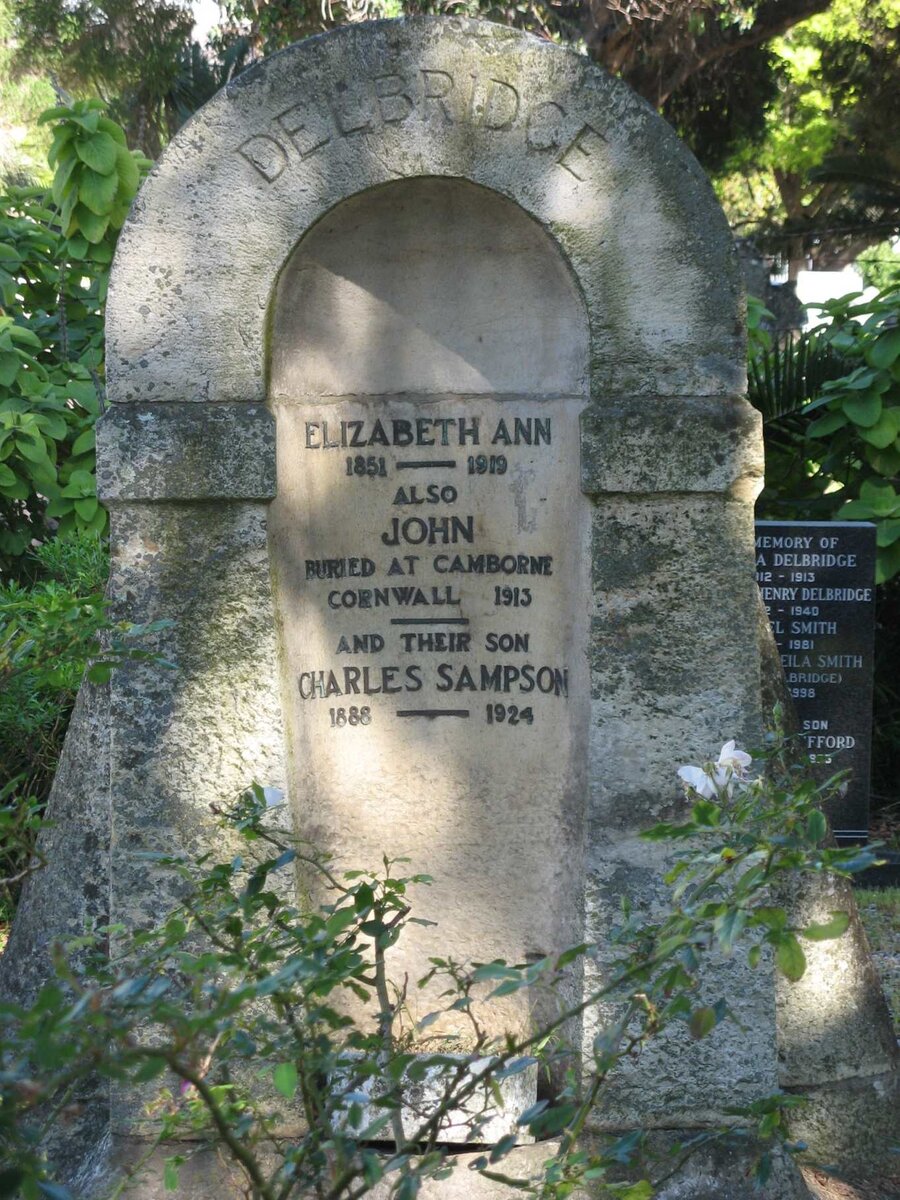 DELBRIDGE John -1913 &amp; Elizabeth Ann 1851-1919 :: DELBRIDGE Charles Sampson 1888-1924