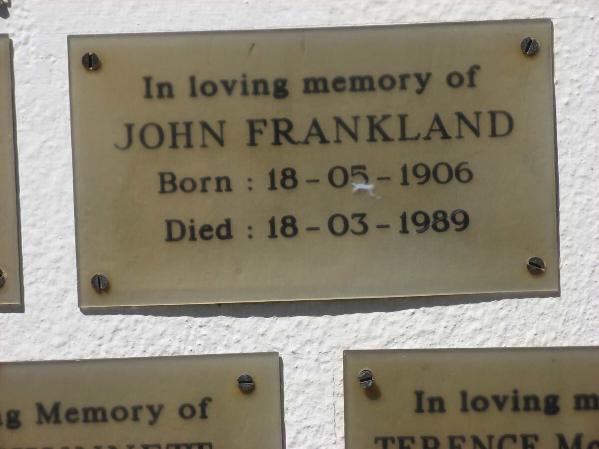FRANKLAND John 1906-1989