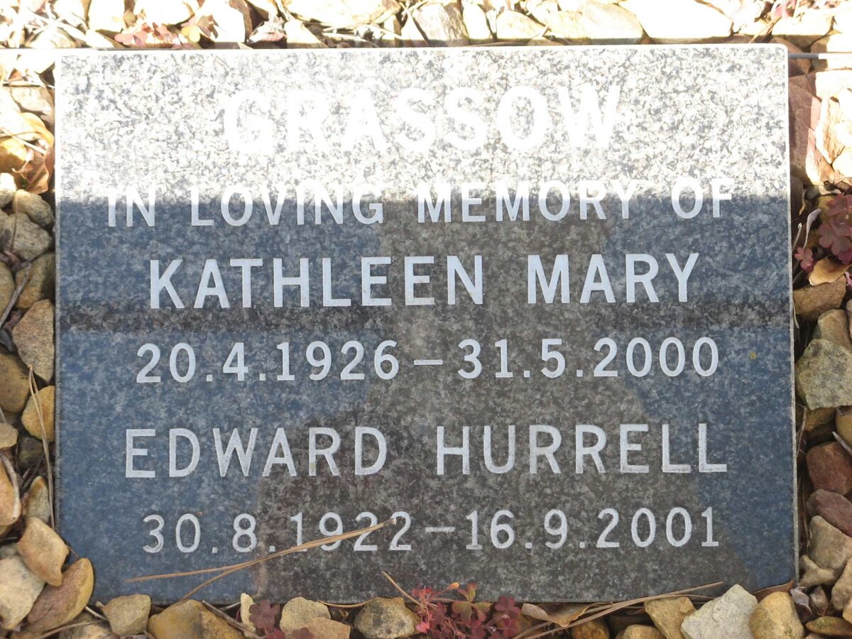 GRASSOW Edward Hurrell 1922-2001 &amp; Kathleen Mary 1926-2000
