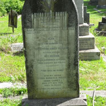 GOMEZ Louisa Emily -1892 :: RUSHIN Josephine Emily 1847-1900 :: RHODE Lydia Rebecca nee GOMEZ -1930