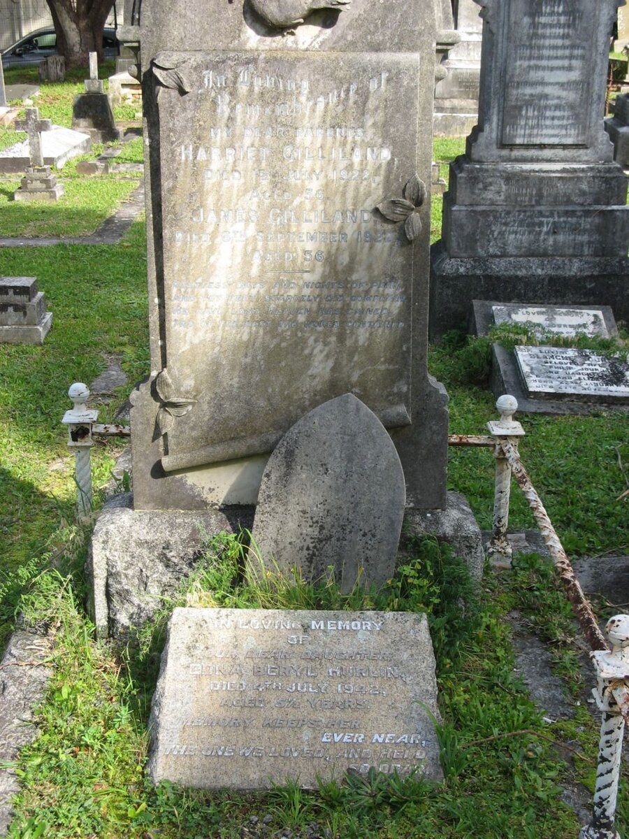 GILLILAND James -1922 &amp; Harriet -1922 :: HURLIN Edna Beryl -1942