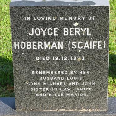 HOBERMAN Joyce Beryl nee SCAIFE -1993