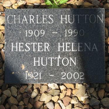 HUTTON Charles 1909-1990 &amp; Hester Helena 1921-2002