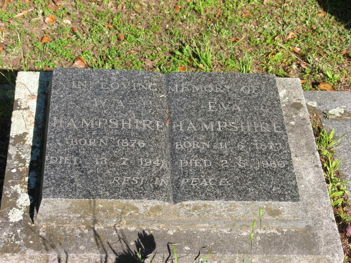 HAMPSHIRE W.A. 1876-194? &amp; Eva 1873-1960