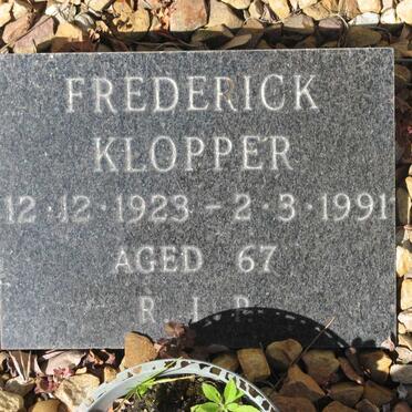 KLOPPER Frederick 1923-1991