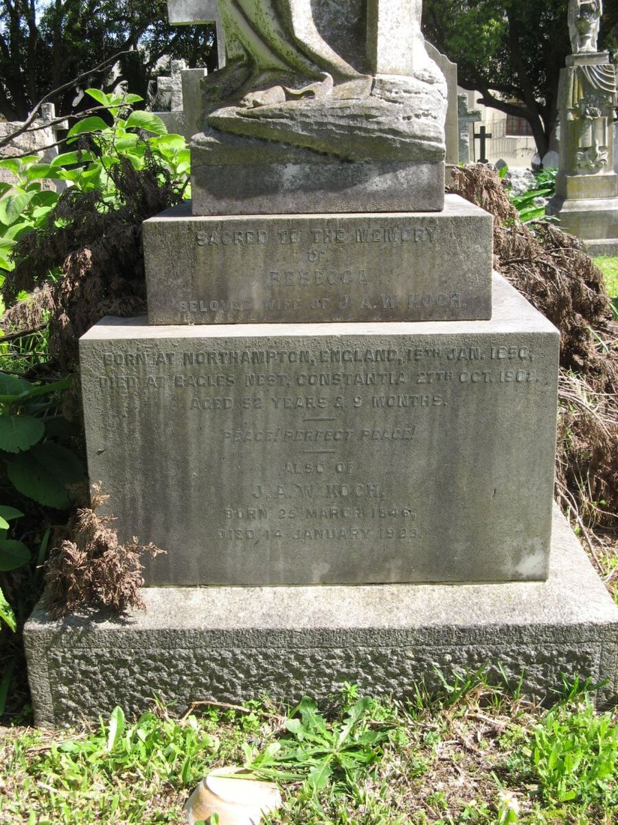 KOCH J.A.W. 1846-1923 &amp; Rebecca 1850-190?