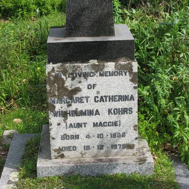 KOHRS Margaret Catherina Wilhelmina 1886-1975