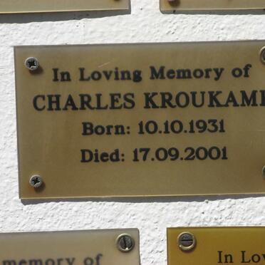 KROUKAMP Charles 1931-2001