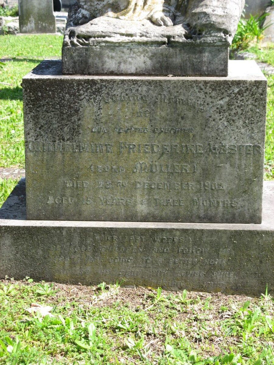 LESTER Wilhelmine Friederine nee MULLER -1902
