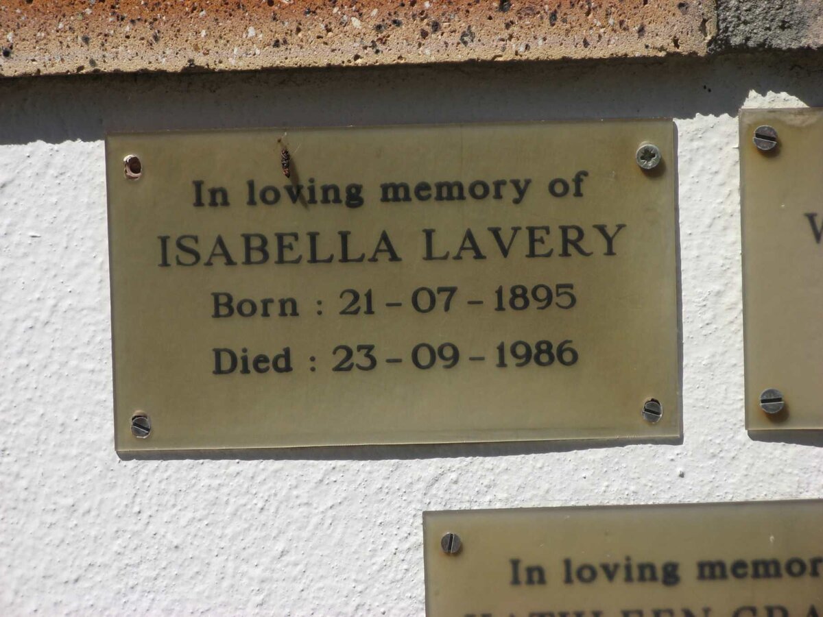 LAVERY Isabella 1895-1986