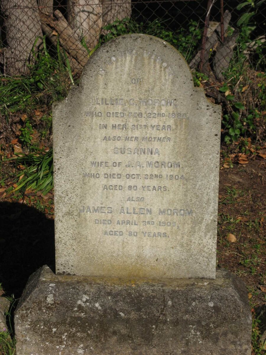 MOROM James Allen -1909 &amp; Susanna -1904 :: MOROM Lillie -1886