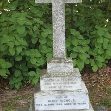 NICHOLS Edward -1910 &amp; Alice -1949