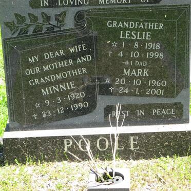 POOLE Leslie 1918-1998 Minnie 1920-1990 :: POOLE Mark 1960-2001
