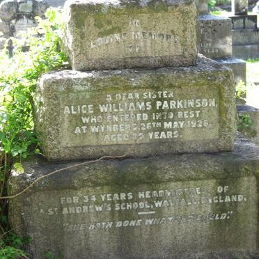 PARKINSON Alice Williams -1926