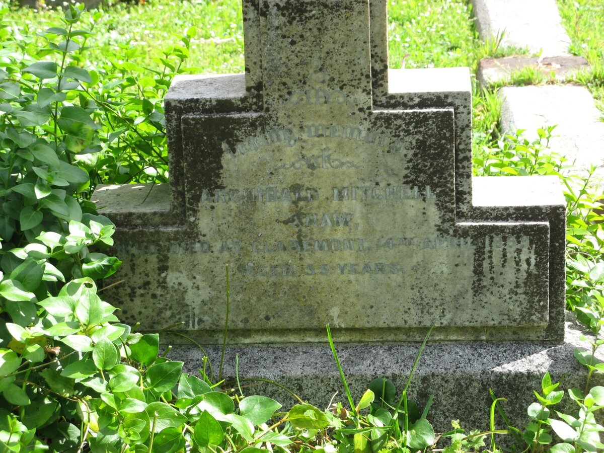 SHAW Archibald Mitchell –1899