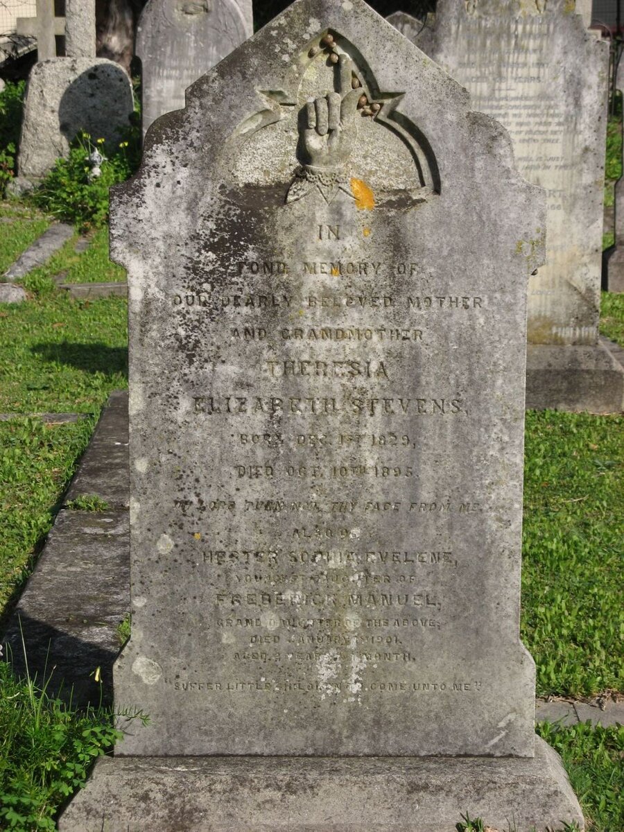 STEVENS Theresia Elizabeth 1829-1895 :: MANUEL Hester Sophia Evelene -1901