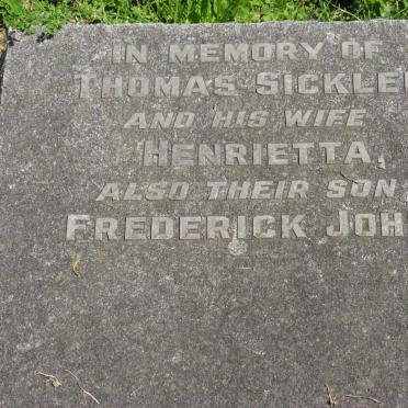 SICKLER Thomas Thomas &amp; Henrietta :: SICKLER Frederick John