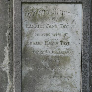 TAYLOR Harriet Jane -1896