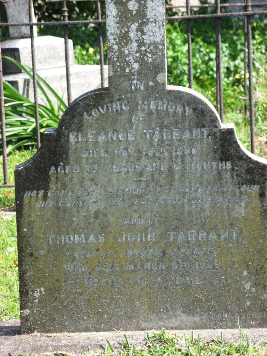 TARRANT Thomas John -18?? &amp; Eleanor -1900