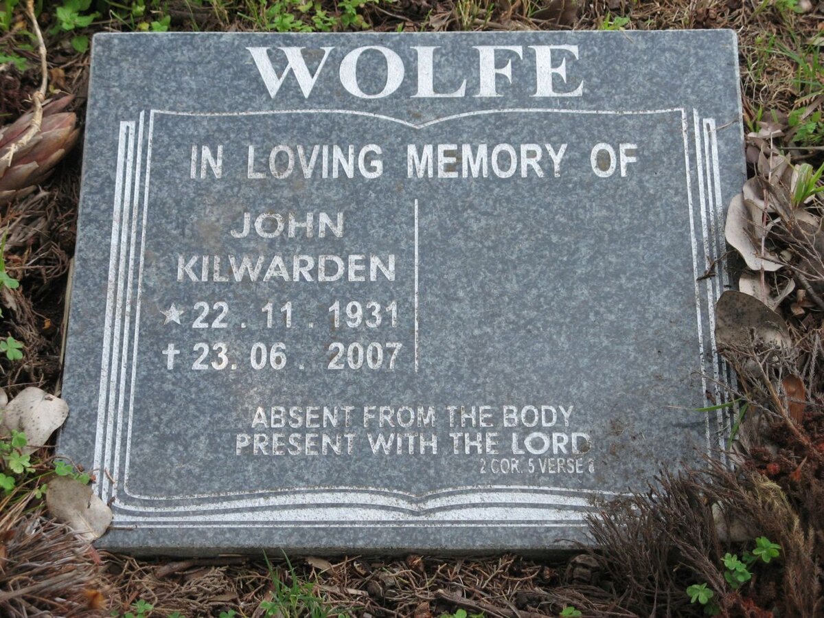 WOLFE John Kilwarden 1931-2007
