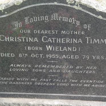 TIMM Christina Catherina nee WIELAND -1955
