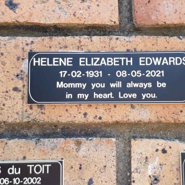 EDWARDS Helene Elizabeth 1931-2021