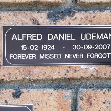 UDEMANS Alfred Daniel 1924-2007