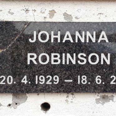 ROBINSON Johanna 1929-2006